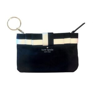 Kate Spade Black and White Stripe Key Pouch